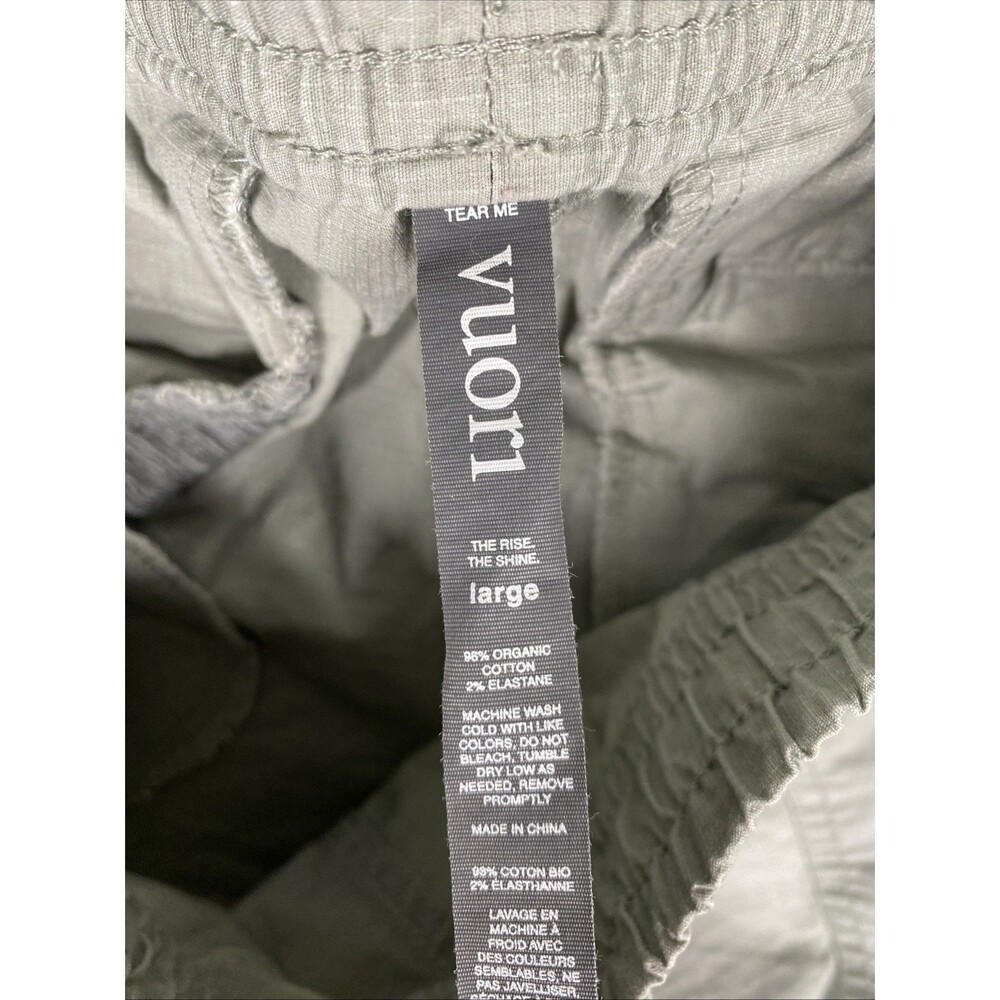 Vuori Vintage Ripstop Shorts Womens Large Charcoal Gray Raw Hem VW385 - Picture 6 of 7